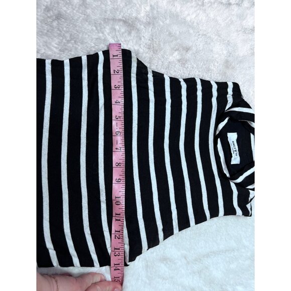 Bailey 44 Black & White Striped & Grid Pattern Sleeveless High-Low Dress women s - Picture 8 of 8